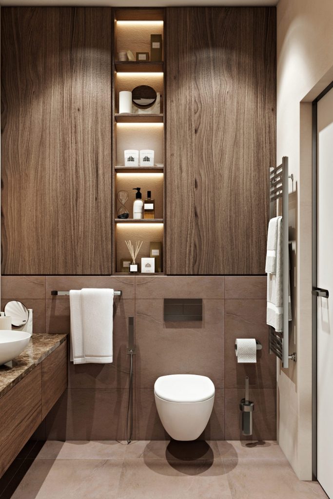 Beautiful small, comfortable 4m2 bathroom design