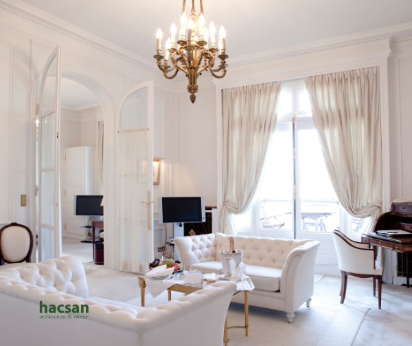 neoclassical living room